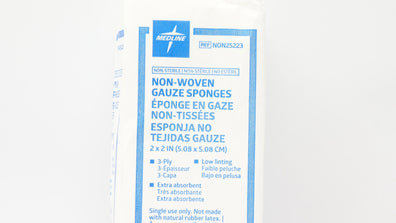 Medline NON25223 Non-Woven Gauze Sponges 3-Ply, 2 x 2inch - Pack of 200